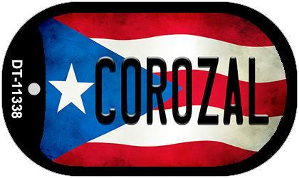 Corozal Puerto Rico State Flag Novelty Metal Dog Tag Necklace DT-11338