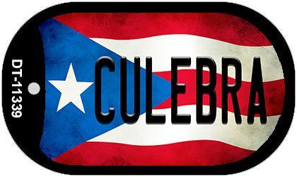 Culebra Puerto Rico State Flag Novelty Metal Dog Tag Necklace DT-11339