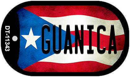 Guanica Puerto Rico State Flag Novelty Metal Dog Tag Necklace DT-11343
