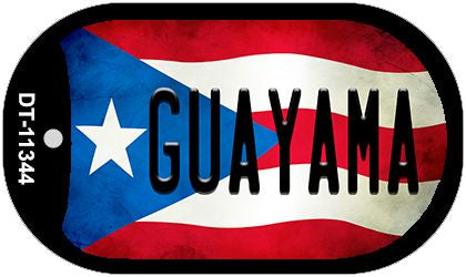 Guayama Puerto Rico State Flag Novelty Metal Dog Tag Necklace DT-11344