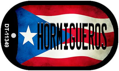 Hormigueros Puerto Rico State Flag Novelty Metal Dog Tag Necklace DT-11349