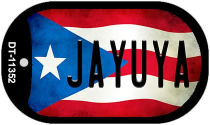 Jayuya Puerto Rico State Flag Novelty Metal Dog Tag Necklace DT-11352