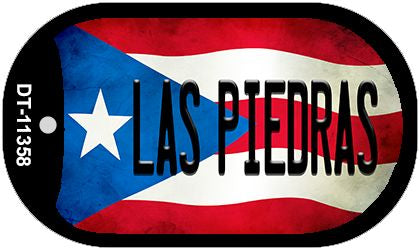 Las Piedras Puerto Rico State Flag Novelty Metal Dog Tag Necklace DT-11358