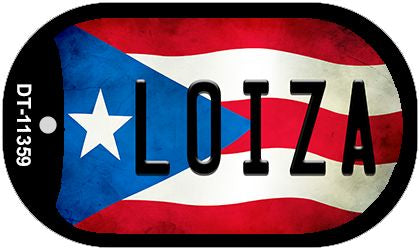 Loiza Puerto Rico State Flag Novelty Metal Dog Tag Necklace DT-11359