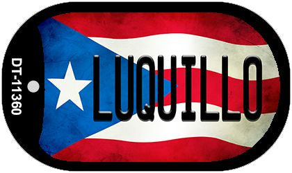 Luquillo Puerto Rico State Flag Novelty Metal Dog Tag Necklace DT-11360