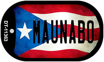 Maunabo Puerto Rico State Flag Novelty Metal Dog Tag Necklace DT-11363