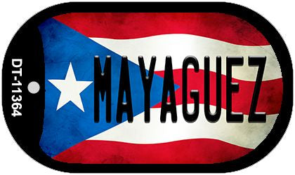 Mayaguez Puerto Rico State Flag Novelty Metal Dog Tag Necklace DT-11364