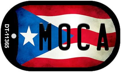 Moca Puerto Rico State Flag Novelty Metal Dog Tag Necklace DT-11365