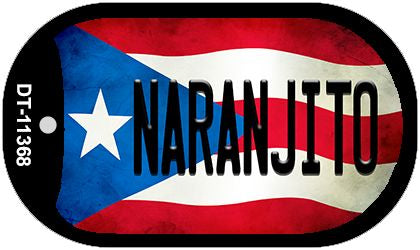 Naranjito Puerto Rico State Flag Novelty Metal Dog Tag Necklace DT-11368