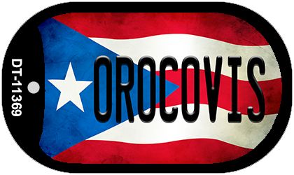 Orocovis Puerto Rico State Flag Novelty Metal Dog Tag Necklace DT-11369
