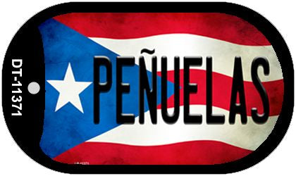 Penuelas Puerto Rico State Flag Novelty Metal Dog Tag Necklace DT-11371
