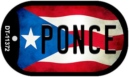 Ponce Puerto Rico State Flag Novelty Metal Dog Tag Necklace DT-11372