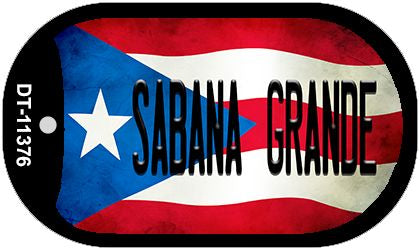 Sabana Grande Puerto Rico State Flag Novelty Metal Dog Tag Necklace DT-11376