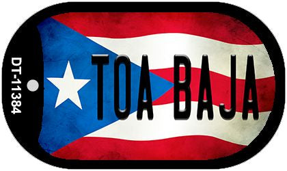 Toa Baja Puerto Rico State Flag Novelty Metal Dog Tag Necklace DT-11384