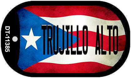 Trujillo Alto Puerto Rico State Flag Novelty Metal Dog Tag Necklace DT-11385