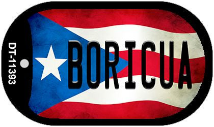 Boricua Puerto Rico State Flag Novelty Metal Dog Tag Necklace DT-11393