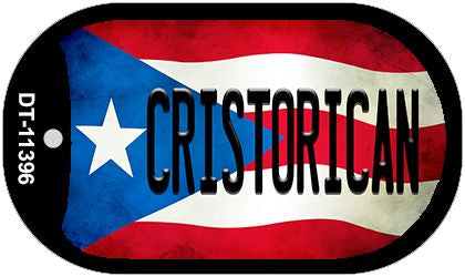 Cristorican Puerto Rico State Flag Novelty Metal Dog Tag Necklace DT-11396