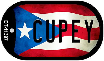 Cupey Puerto Rico State Flag Novelty Metal Dog Tag Necklace DT-11397