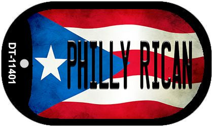 Philly Rican Puerto Rico State Flag Novelty Metal Dog Tag Necklace DT-11401