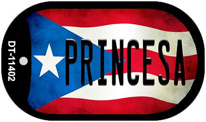 Princesa Puerto Rico State Flag Novelty Metal Dog Tag Necklace DT-11402