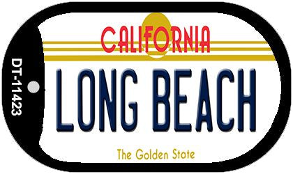 Long Beach California Novelty Metal Dog Tag Necklace DT-11423