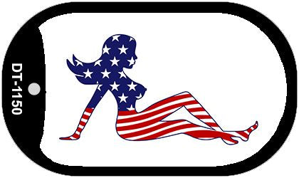 Patriotic Silhouette Metal Novelty Dog Tag Necklace DT-1150