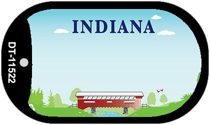 Indiana State Blank Novelty Metal Dog Tag Necklace DT-11522