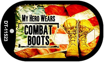 My Hero Wears Combat Boots Novelty Metal Dog Tag Necklace DT-11523