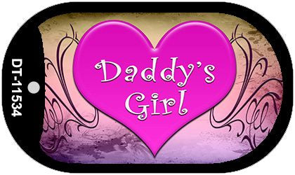 Daddy's Girl Novelty Metal Dog Tag Necklace DT-11534