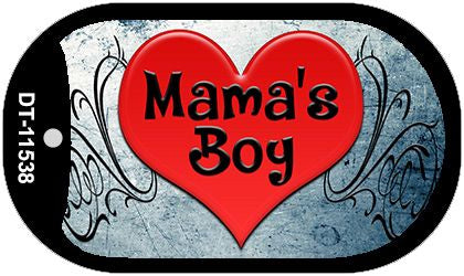 Mama's Boy Novelty Metal Dog Tag Necklace DT-11538