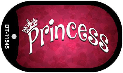 Princess Novelty Metal Dog Tag Necklace DT-11545