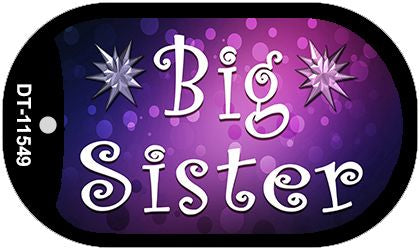 Big Sister Novelty Metal Dog Tag Necklace DT-11549