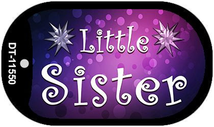 Little Sister Novelty Metal Dog Tag Necklace DT-11550