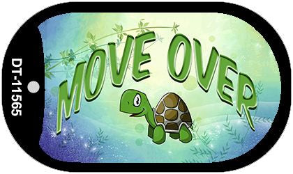 Move Over Novelty Metal Dog Tag Necklace DT-11565