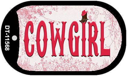 Cowgirl Novelty Metal Dog Tag Necklace DT-11568