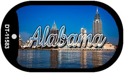 Alabama City Skyline Novelty Metal Dog Tag Necklace DT-11583