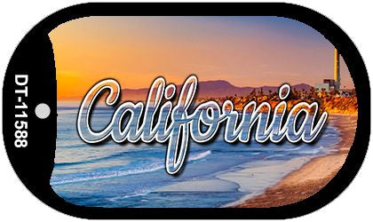 California Beach Novelty Metal Dog Tag Necklace DT-11588