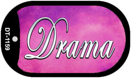 Drama Novelty Metal Dog Tag Necklace DT-1159