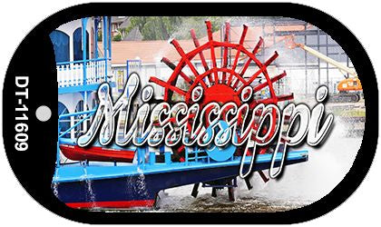 Mississippi Boat Novelty Metal Dog Tag Necklace DT-11609