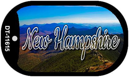 New Hampshire Mountain Range Novelty Metal Dog Tag Necklace DT-11615