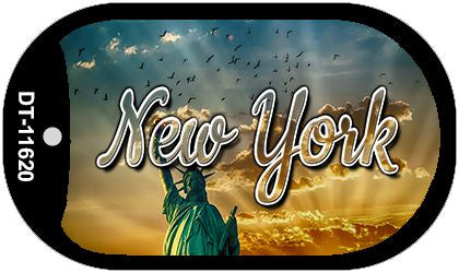 New York City Skyline Novelty Metal Dog Tag Necklace DT-11620