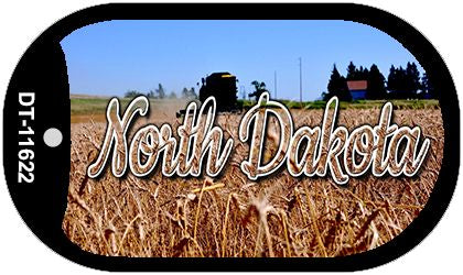 North Dakota Wheat Farm Novelty Metal Dog Tag Necklace DT-11622