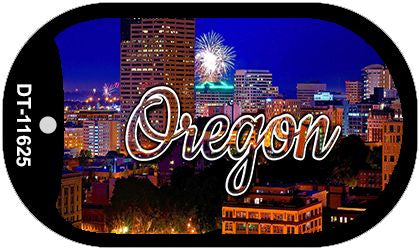 Oregon Firework City Lights Novelty Metal Dog Tag Necklace DT-11625