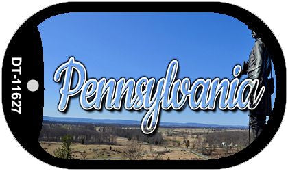 Pennsylvania Delaware City Skyline Novelty Metal Dog Tag Necklace DT-11627