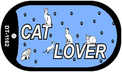 Cat Lover Novelty Metal Dog Tag Necklace DT-1162