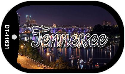 Tennessee Bridge Lights Novelty Metal Dog Tag Necklace DT-11631