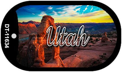 Utah Canyon Arch Novelty Metal Dog Tag Necklace DT-11634