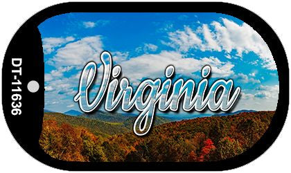 Virginia Mountain Range Novelty Metal Dog Tag Necklace DT-11636