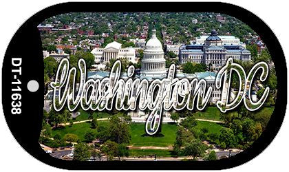 Washington DC White House Novelty Metal Dog Tag Necklace DT-11638