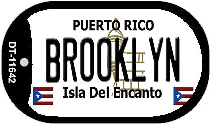 Brooklyn Puerto Rico Novelty Metal Dog Tag Necklace DT-11642